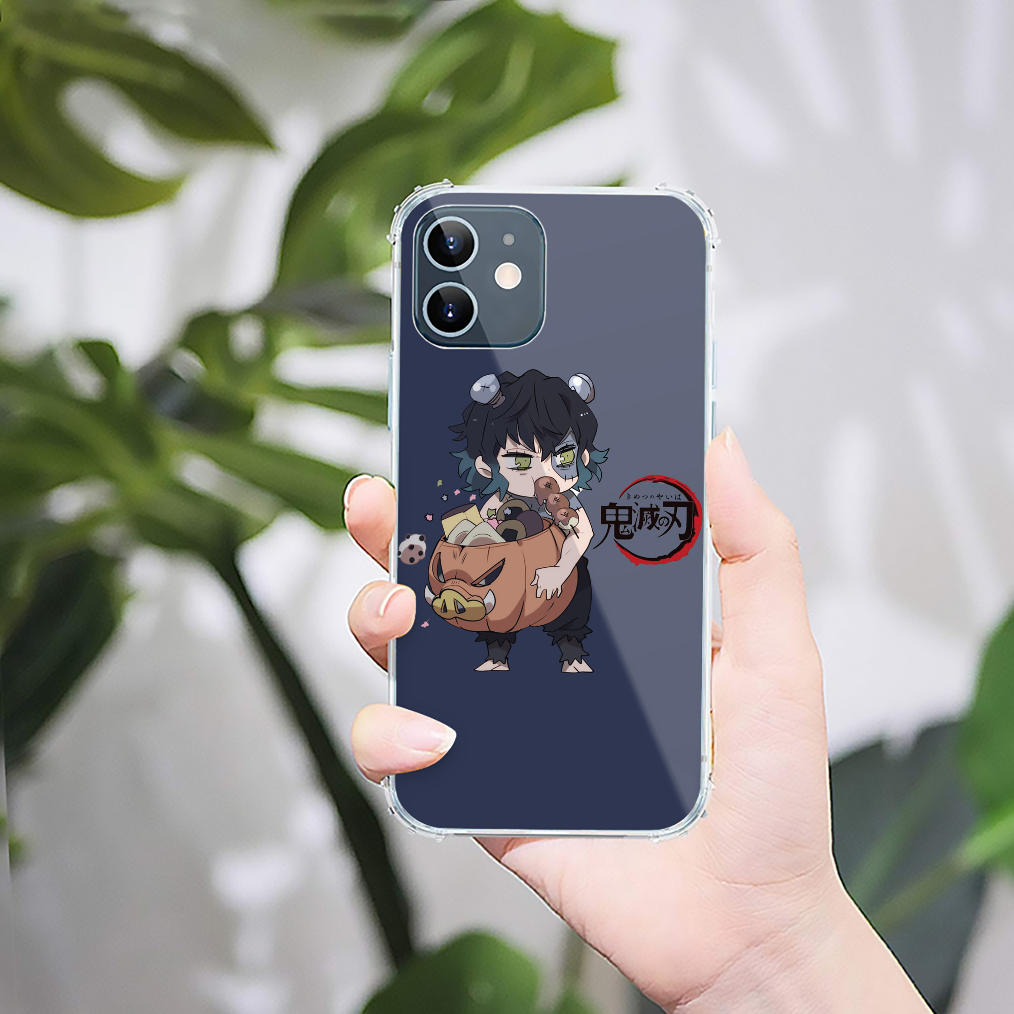 （画像用） 鬼滅の刃（きめつのやいば）嘴平 伊之助／はしびら いのすけ Hashibira Inosuke 【iPhone 12シリーズ対応】透明スマホケース（クリアソフトケース）
